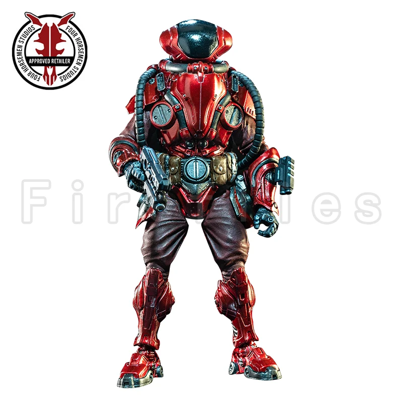 1/12 6inches Four Horsemen Studio Cosmic Legions Outpost Zaxxius T.U.5.C.C. Pilot Red Jets