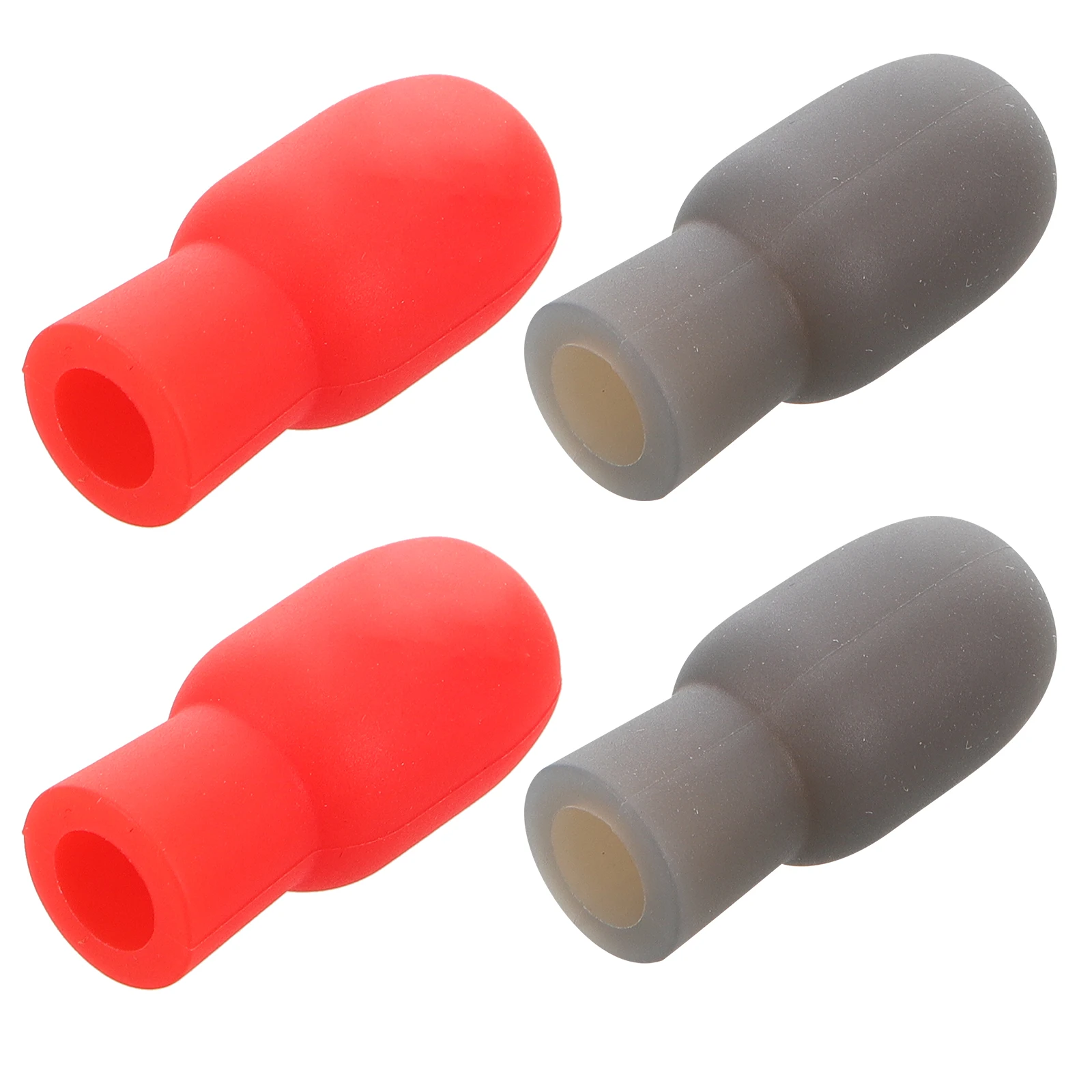 

4Pcs Drumstick Protection Caps Silicone Durable Wear Resistant Drum Stick Practice Mute Tips Silent Drum Accessories