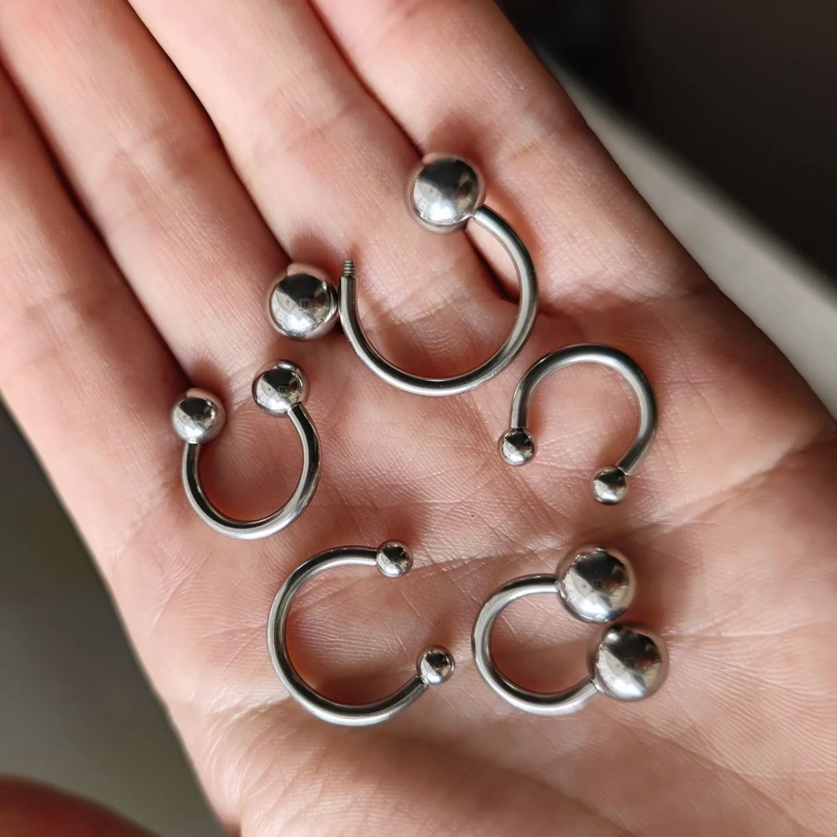 2mm Bar Stainless Steel Barbell Horseshoe Ring Eyebrow Curved Tragus Ear Piercing PA Rings Nipple Rings Bar Lips Body Jewelry