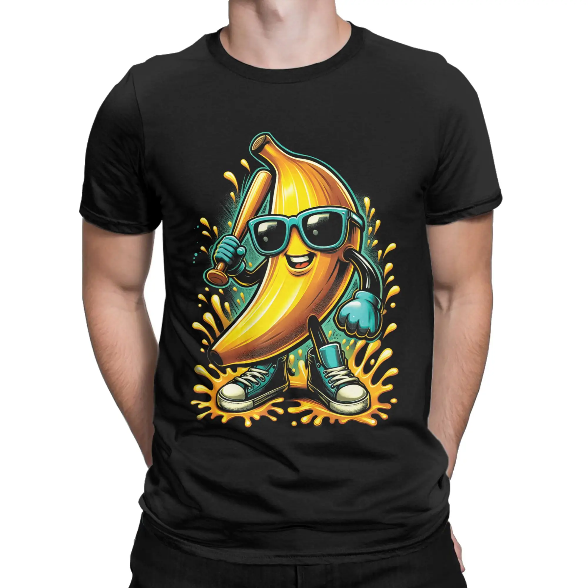 Banana Ballers Men T Shirt  Unique Tee Shirt Short Sleeve Round Neck T-Shirt Pure Cotton Gift Idea Clothes