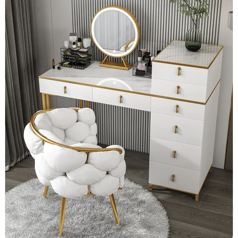 Makeup chairs, computer chairs, nail chairs with backrests, minimalist sofas, light luxury，bedroom ladies' dressing table stools image 4