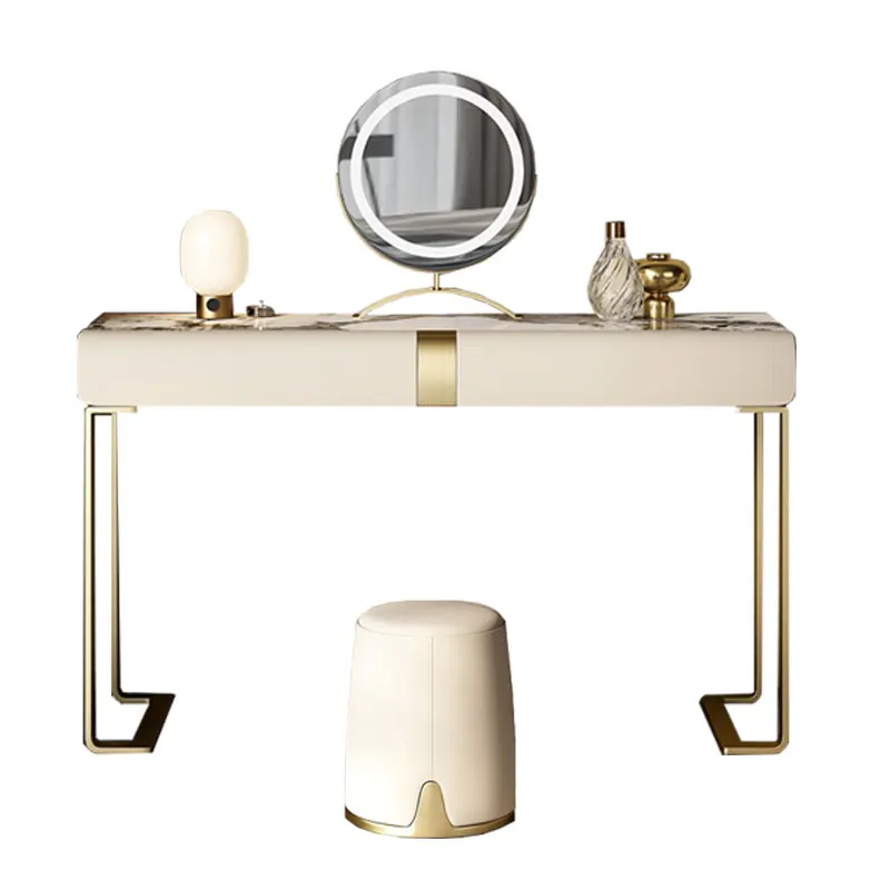 

Light luxury solid wood dresser master bedroom modern minimalist premium makeup mirror table