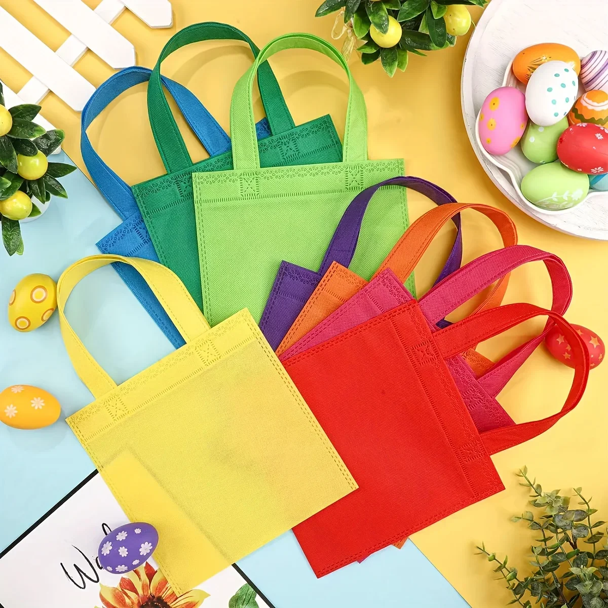 

25 шт. красочные нетканые мешки для конфет, принадлежности для свадебной вечеринки, прочные сумки для покупок, подарков и подарков