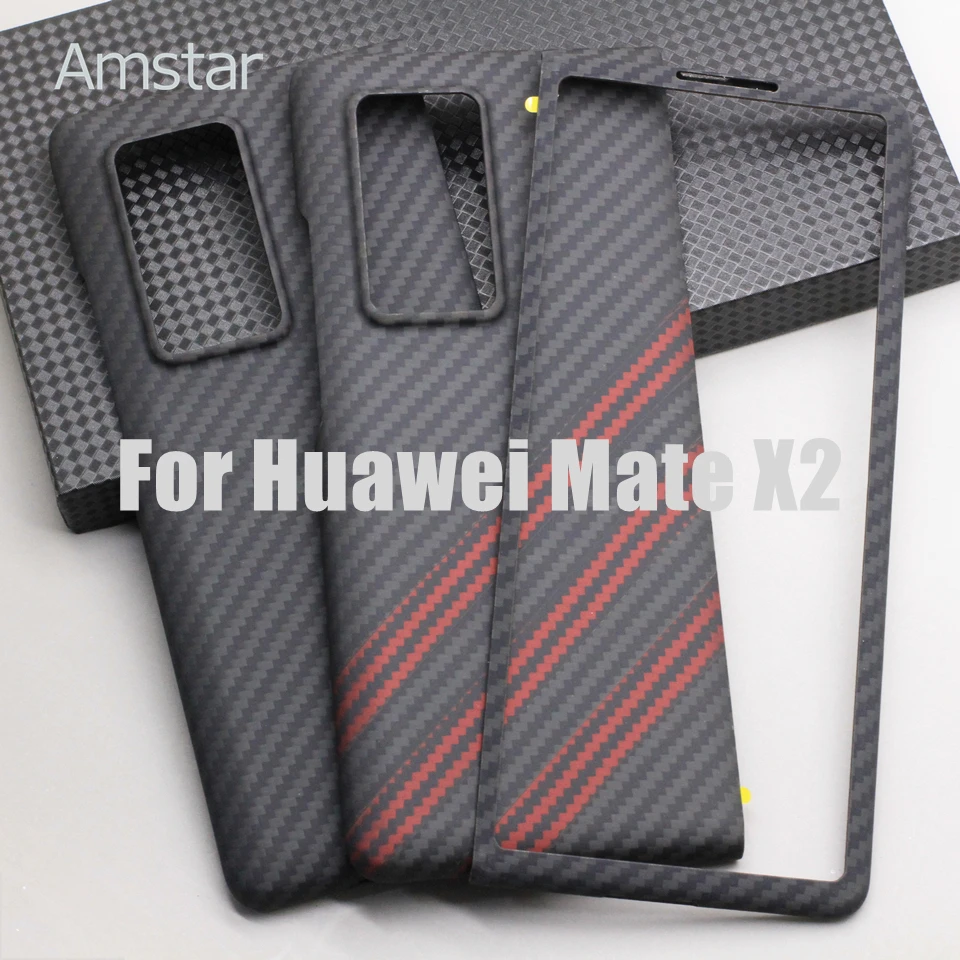 

Amstar Multicolor Carbon Fiber Protective Case for Huawei Mate X2 Ultra-thin Anti-drop Premium Aramid Fiber Mate X2 Phone Cover.