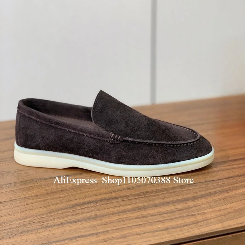 large size 35-51 highquality all Genuine leather walking men's loafers sheepskin Casual comfortable Sheep suede men's shoes