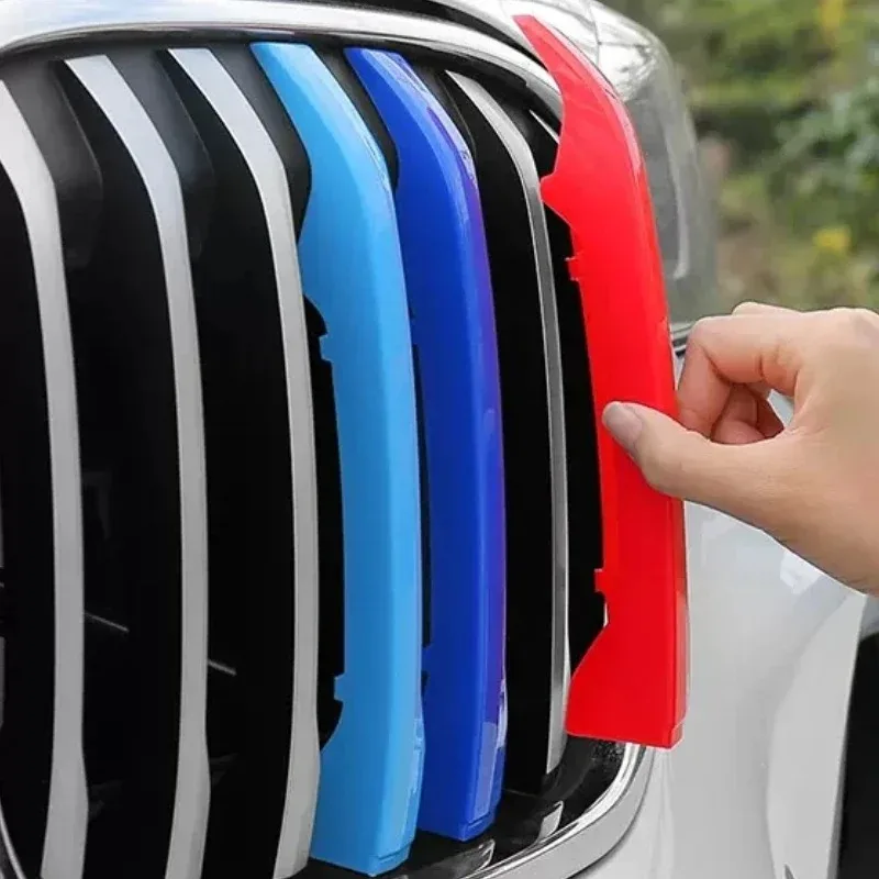 For BMW X1 X2 E84 F48 F39 2009-2022 ABS Car Front Grille Stripes Covers Grid Strips Clips Cover Trim Exterior Car Accessories