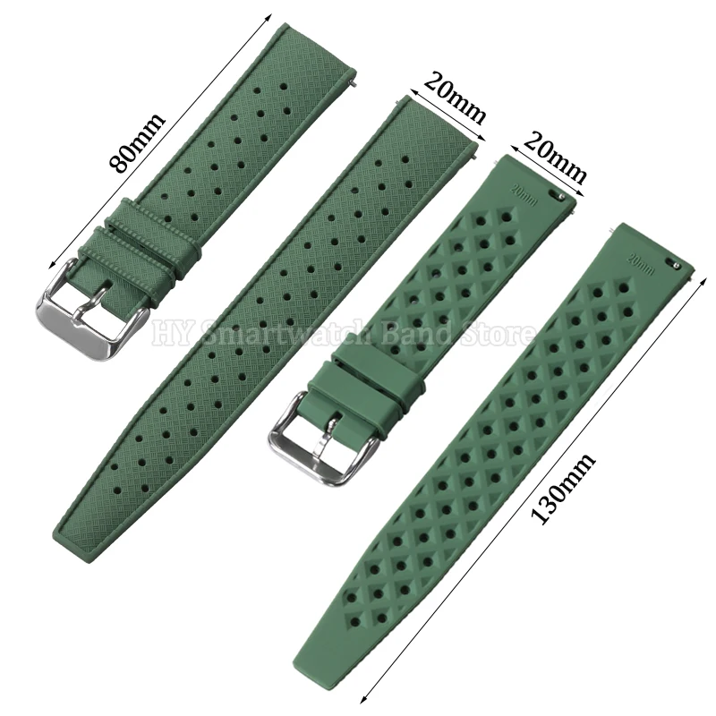18mm 20mm 22mm Tropic Silicone Watch Strap for Men Women Sport Quick Release Wrist Band Waterproof Rubber Bracelet Accessories