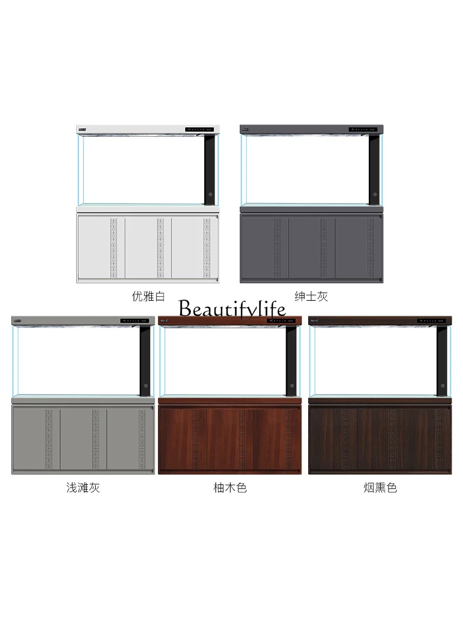 

yj9 Ecological Large Ultra-White Partition Bottom Filter Smart Screen Floor Aquarium Household