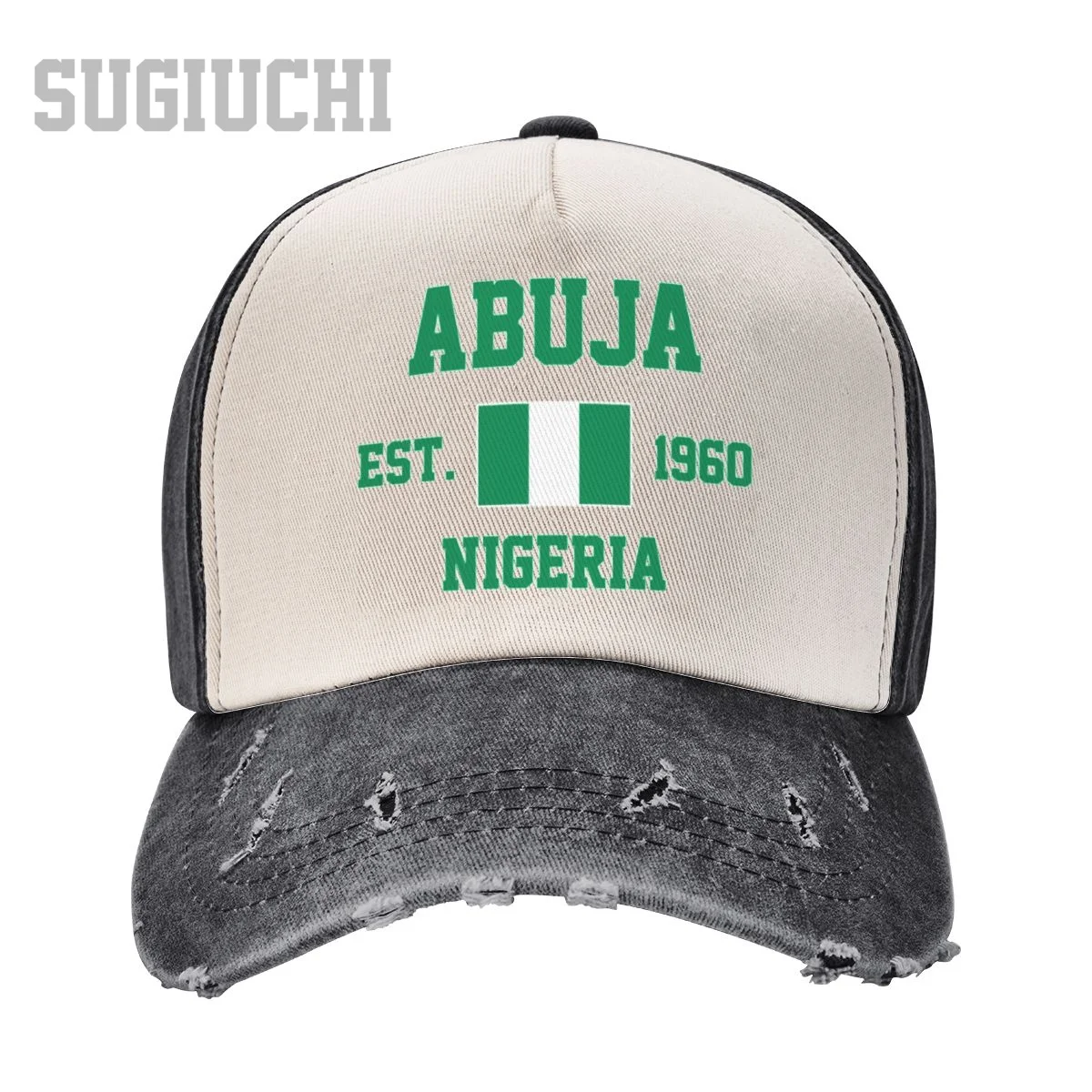 Unisex Baseball Cap Nigeria EST.1960 Abuja Capital Men Women Vintage Hats Washed Cotton Trucker Gift