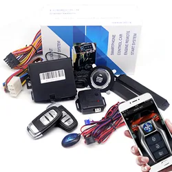 Universal Car Alarm Autostart Push One Button Start Stop System Remote start Engine Ignition Kit Keyless Entry Car Accessories