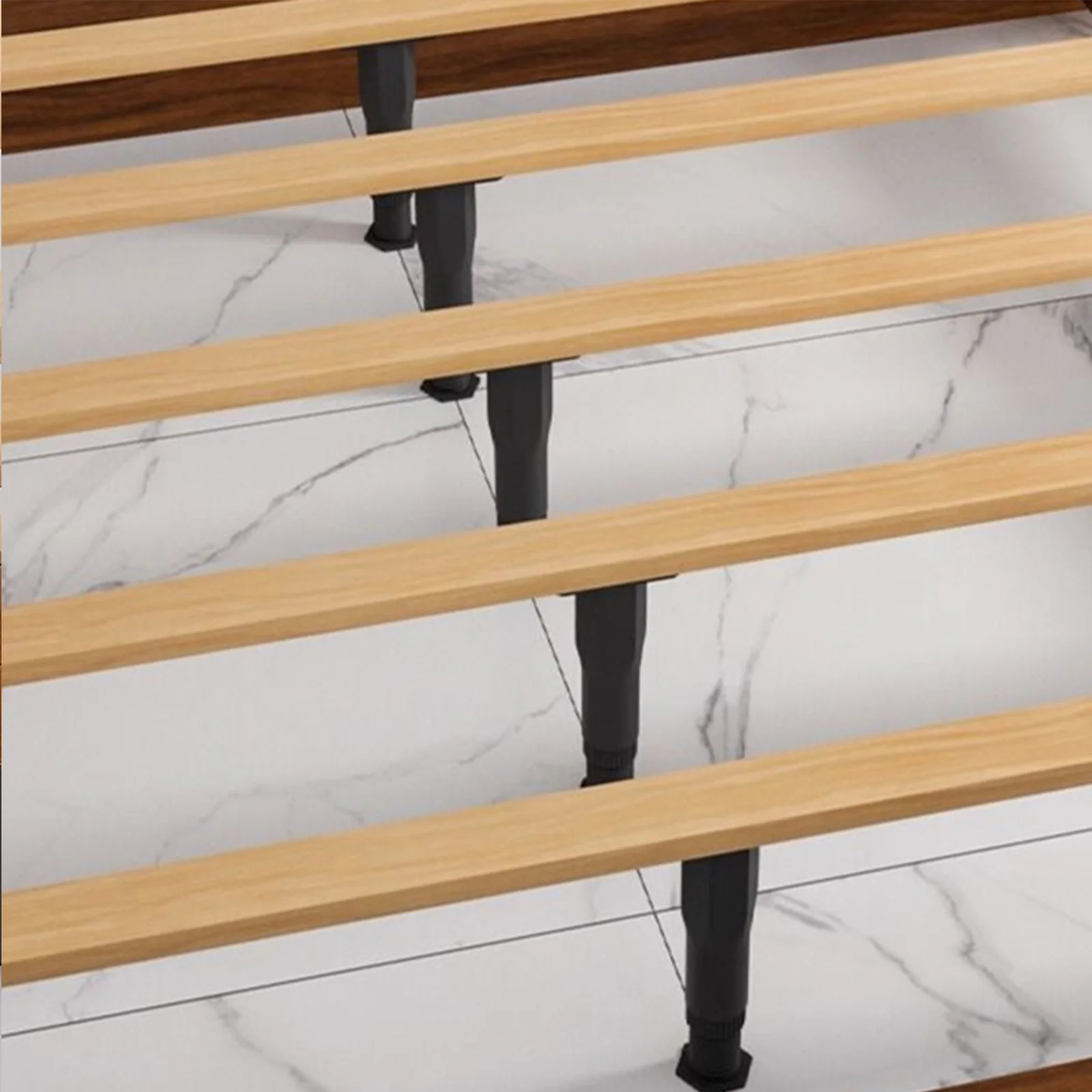 2 Pcs Bed Support Legs Replacement Adjustable Slats Frames Bedframe Riser Furniture