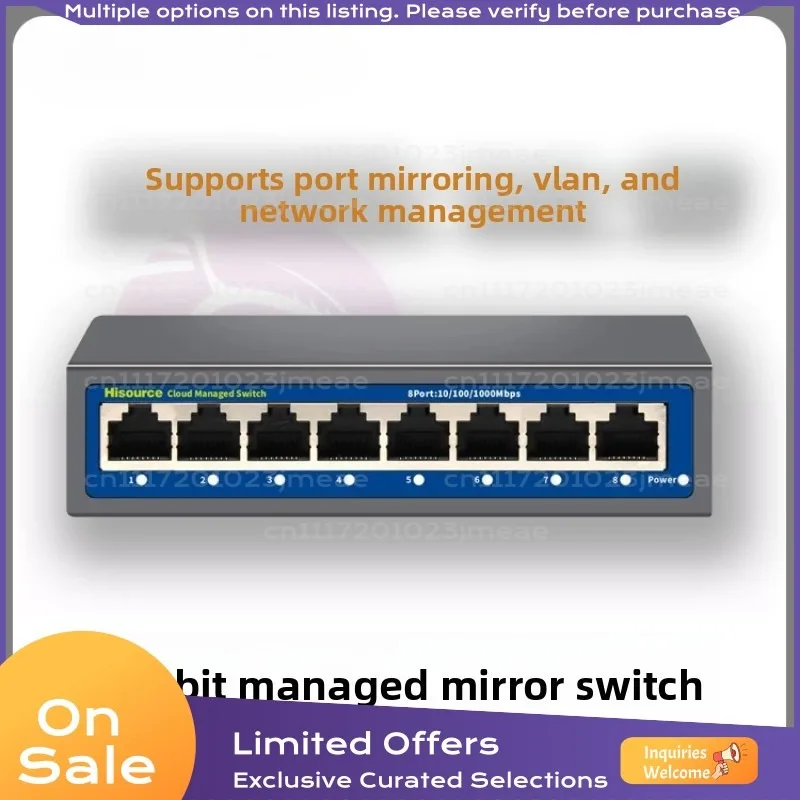 1000Mbps Gigabit Ethernet Switch Managed VLAN Support Port Mirroring Network Hub High Speed LAN Switch