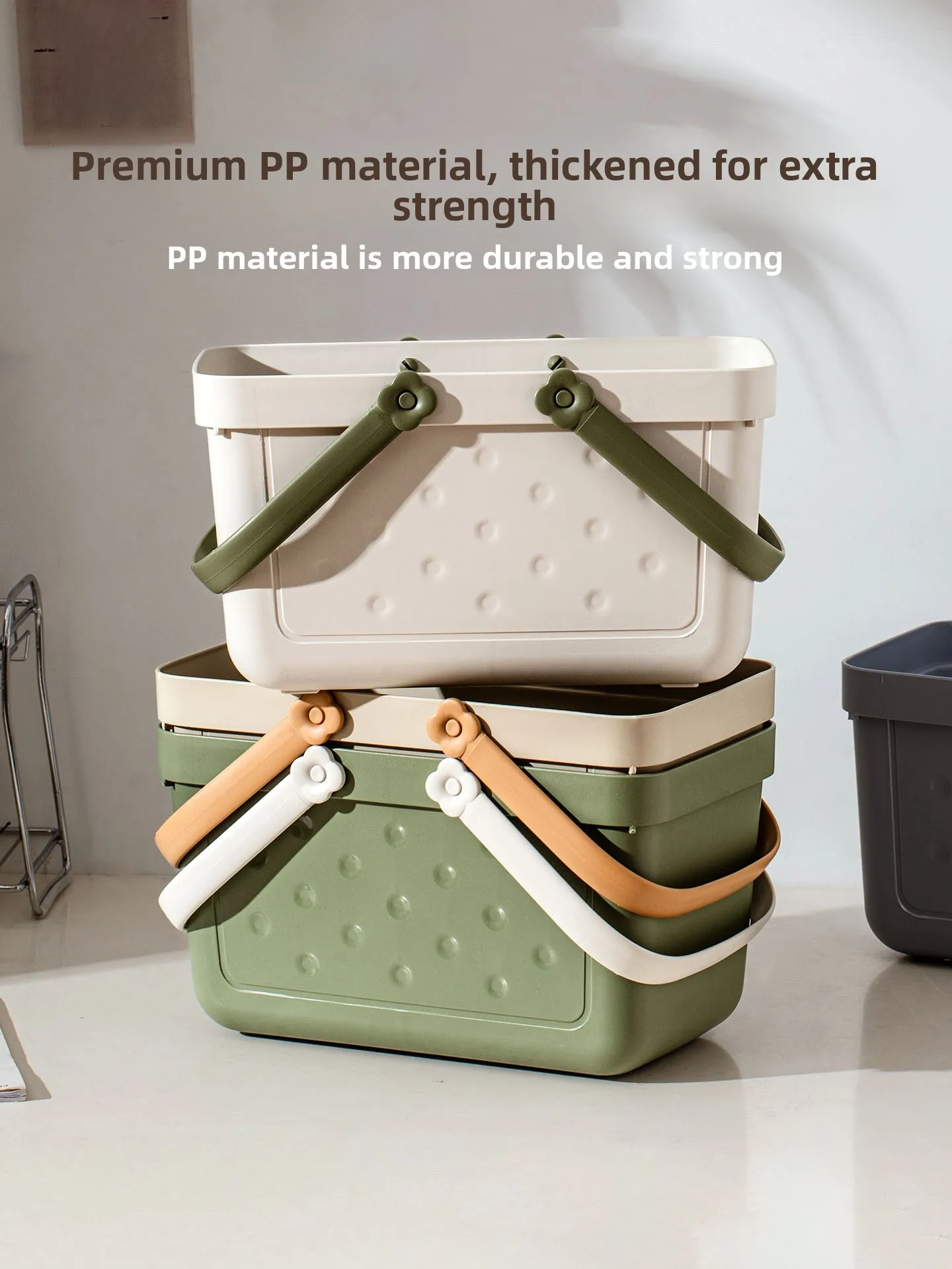 

Портативная пластиковая корзина для ванной, органайзер для хранения в ванной, ручная корзина для принадлежностей, дренажная корзина для студенческого общежития...