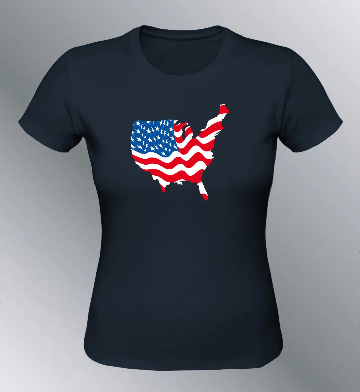 Flag Ameran Woman United States States Of Amera T-Shirt-