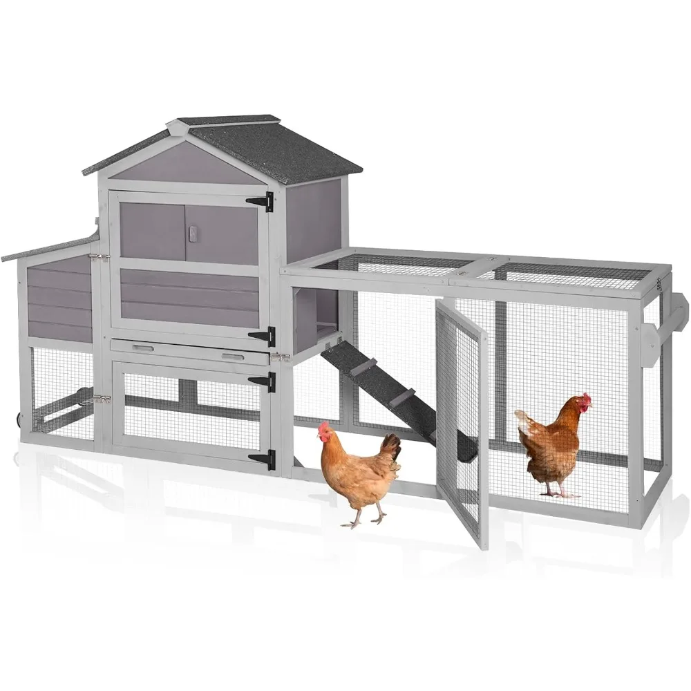 

Расширяемый мобильный куриный домик для улицы с колесами, гнездовой ящик, герметичный выдвижной поднос и устойчивый к ультрафиолетовому излучению