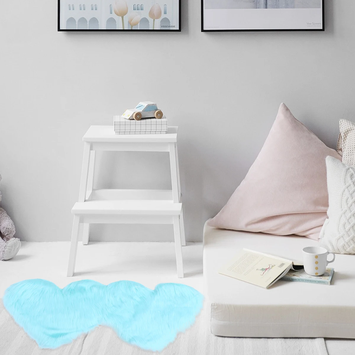 

Heart Shape Non Slip Absorbent Rug Dry Floor Mat for Bathroom Living Room Bedroom