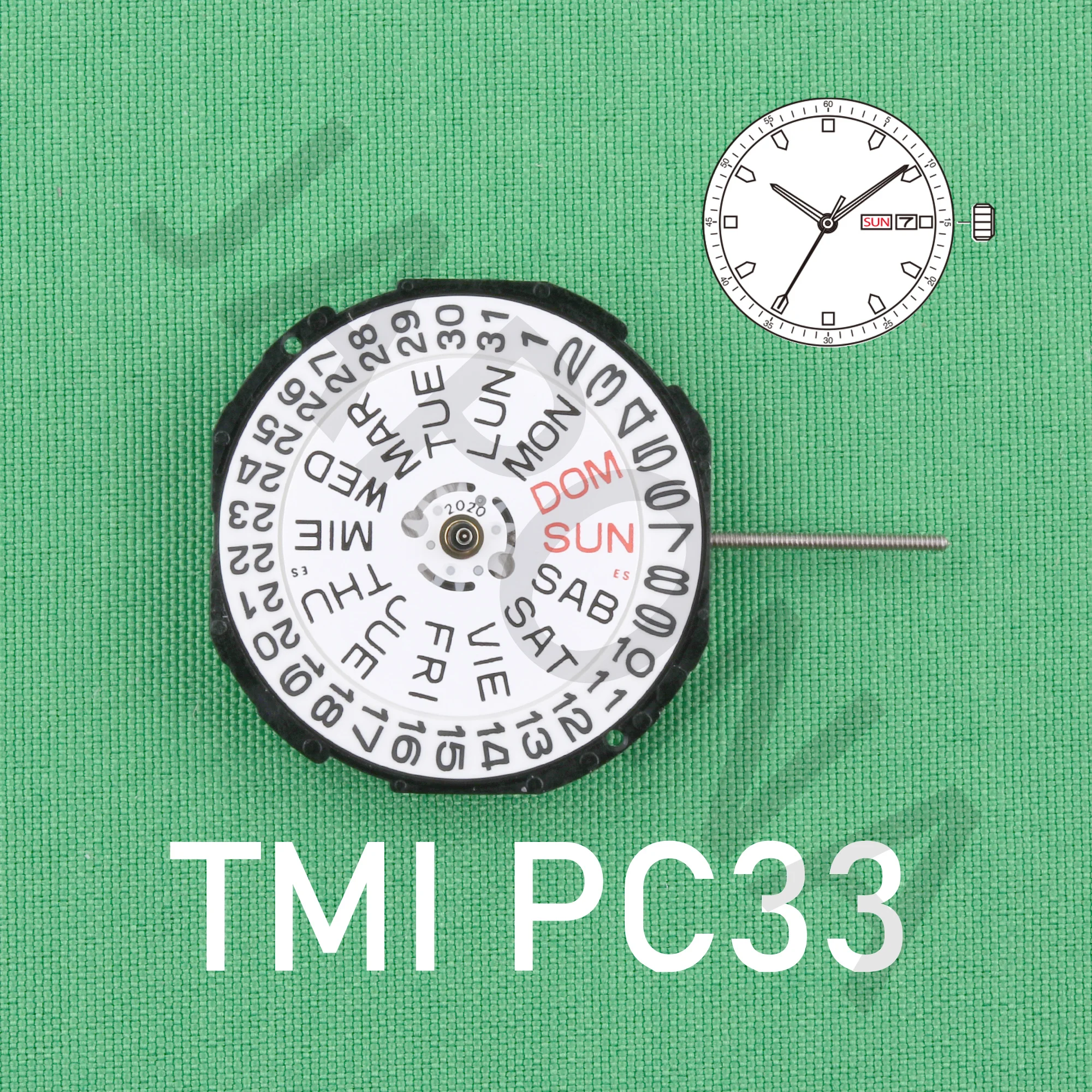 TIM PC33 movement  japan movement  Standard movement with day-date display  Spain and English