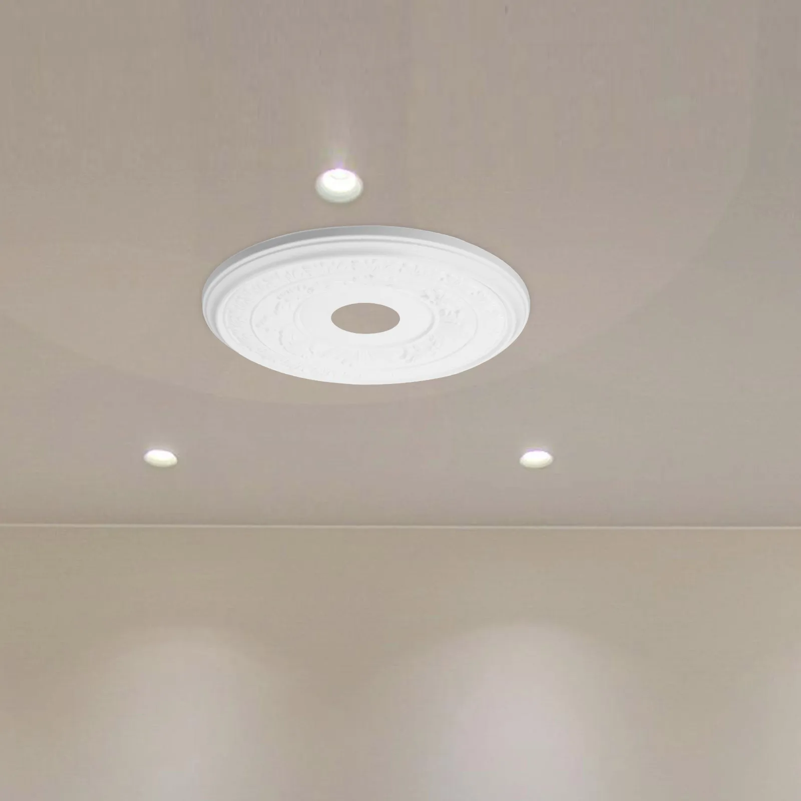 

Crystal Lamp Tray 41CM White Plastic Beautiful Home Lighting Ceiling Medallions Chandelier Canopy Cover Plate Modern Style Round