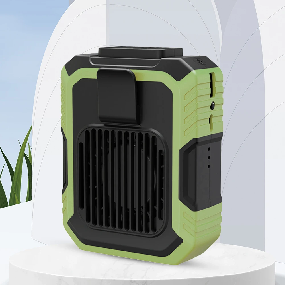 Portable Mini Waist Fan USB Rechargeable 4000mAh Wearable Personal Fan Emergency Mobile Power for Jobsite/Farm/Traveling/Fishing