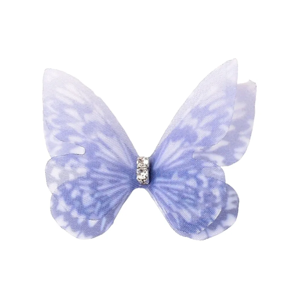 

3D Organza Fabric Appliques Gradient Color Double-layer Chiffon Embroidered Patches Handmade Simulation Mesh Patch
