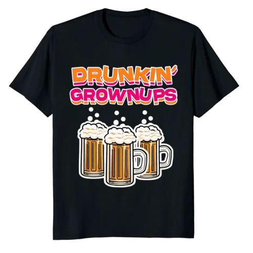 

NEW LIMITED Drunkin' Growups Drinking Funny Party Rum T-Shirt