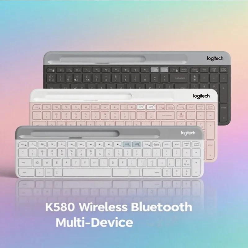 

Logitech K580 Wireless Keyboard Portable Easy-Switch Multi-Device 2.4G Bluetooth Unifying Dual Mode Portable For PC Tablet Phone