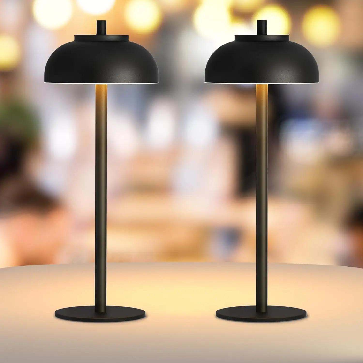 

Набор из 2 перезаряжаемых беспроводных настольных LED-ламп, водонепроницаемые уличные светильники IP65 с сенсорным диммером для дома и столовой