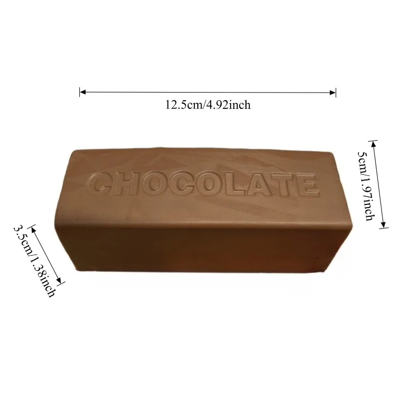 Barra de Chocolate blanda para apretar, juguete adhesivo de comida con sabor a leche simulada, alivio del estrés suave, juguete antiestrés de crecimiento lento, regalos para amigos