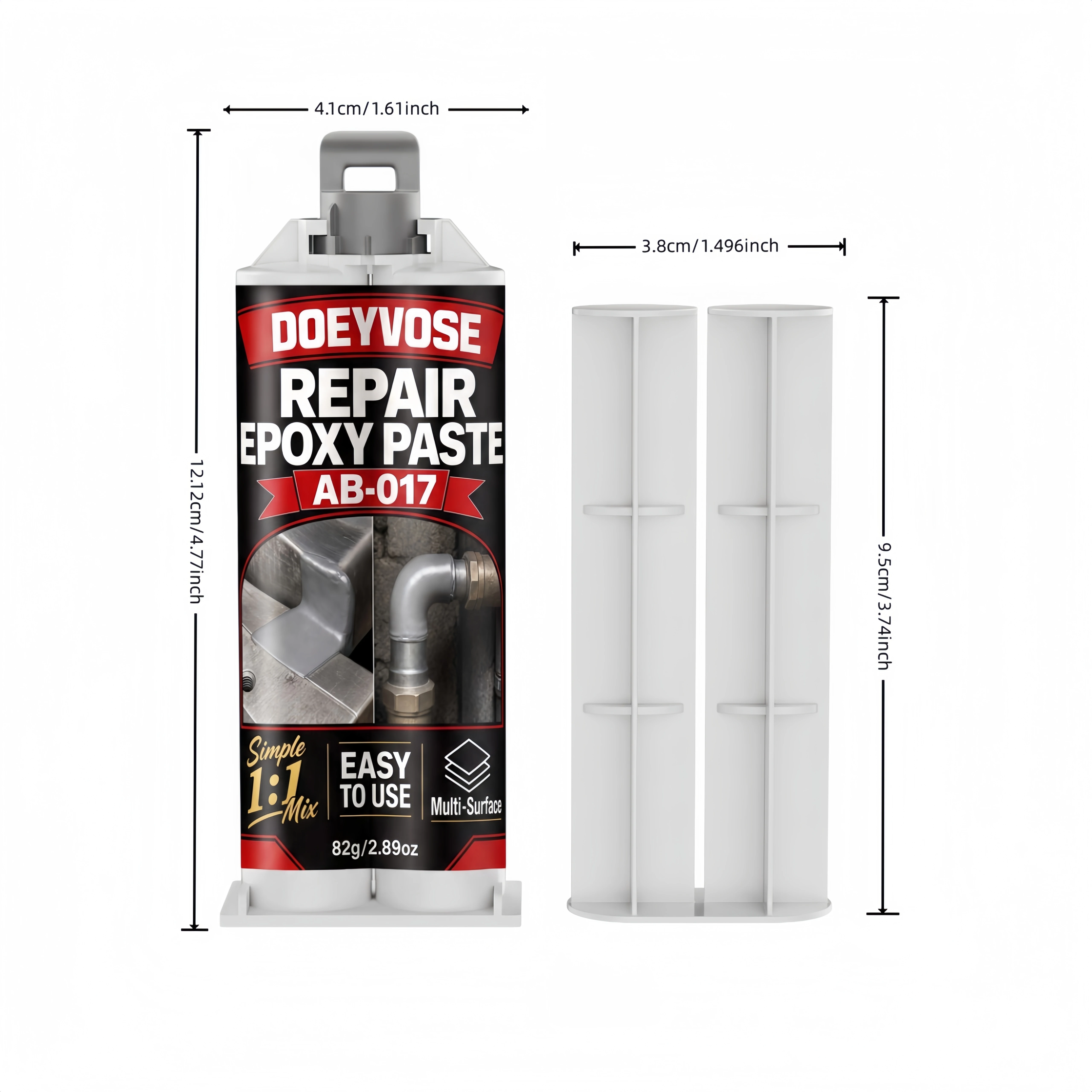 82g AB Metal Filling Paste Casting Defect Repair Glue for Iron & Metal Surface