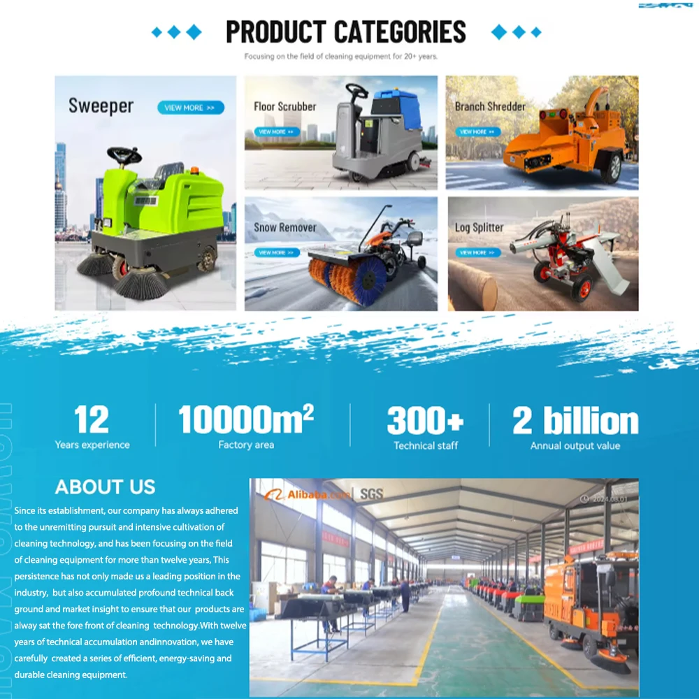Wireless Large Cordless New Driving Type Industrial Ride on Auto Wet Industrial Floor Vacuum Scrubber and Sweeper With Battery