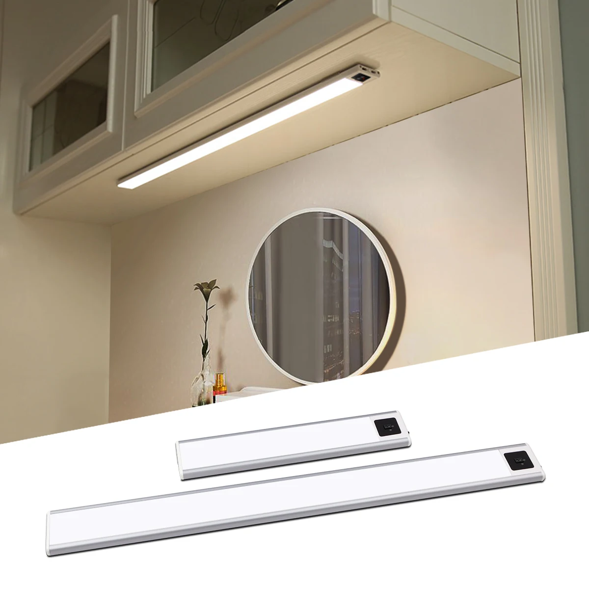 LED Night Light Motion Sensor Wireless Usb Rechargeable Light Hand Sweep Induction Wardrobe Lamp For Kitchen Cabinet Bedroom