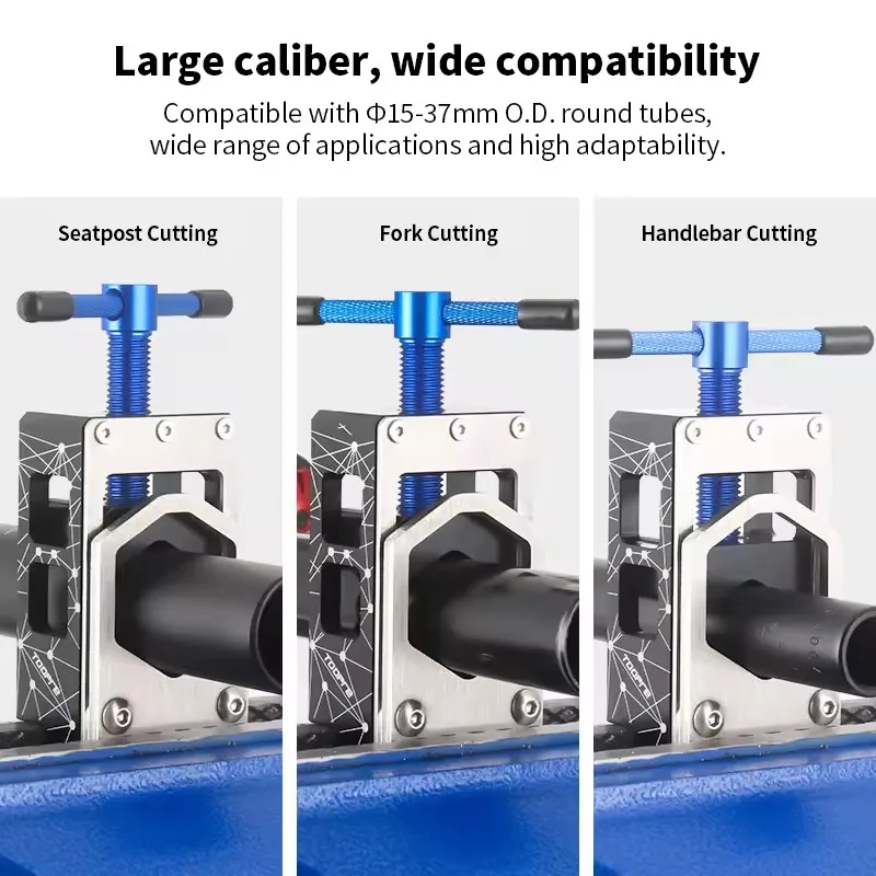 TOOPRE Bicycle Fork Cutoff Tube Holder Road Bike Carbon Fibre Cutoff Tube Tool Seatpost Cutting Saw Bow Bicycle Repair Tools