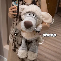 Soft Wolf In Sheep's Clothing Plush Toy Creative Stuffered Fairy Tale Animal Doll Kawaii Gift For Children Haloween Gifts