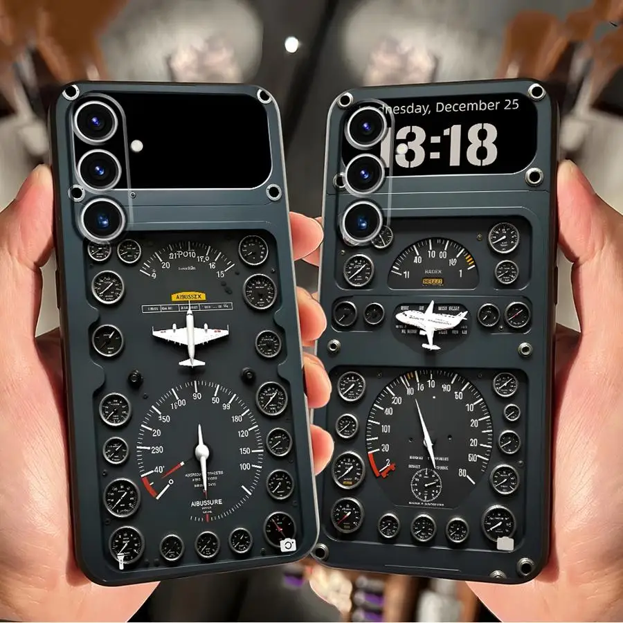 

Funda Phone Cover Case for Samsung Galaxy S26 S25 Note 20 8 9 10 S10 S9 S24 Plus S23 S21 FE S26 S20 Ultra Aircraft Instruments