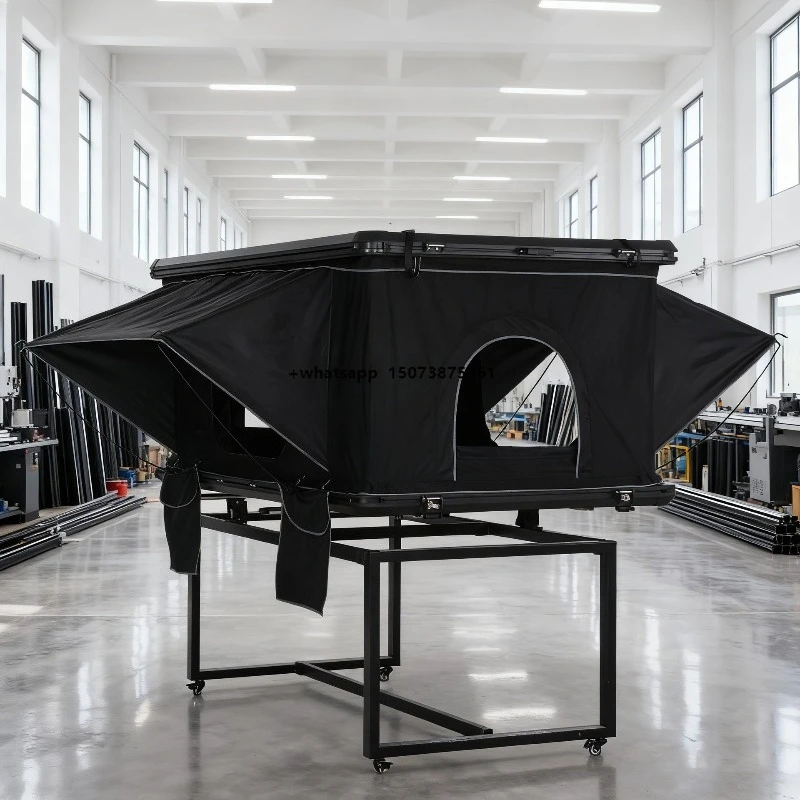 

Wholesale Rectangle Car Canvas Camping Aluminum Rooftop Tent Car Hard Shell Roof