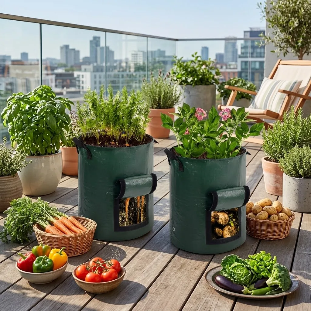 Garden Supplies 1Pcs Vegetable Plant Grow Bag Thickened PE Cloth DIY Potato Planter Pot Container For Indoor Outdoor