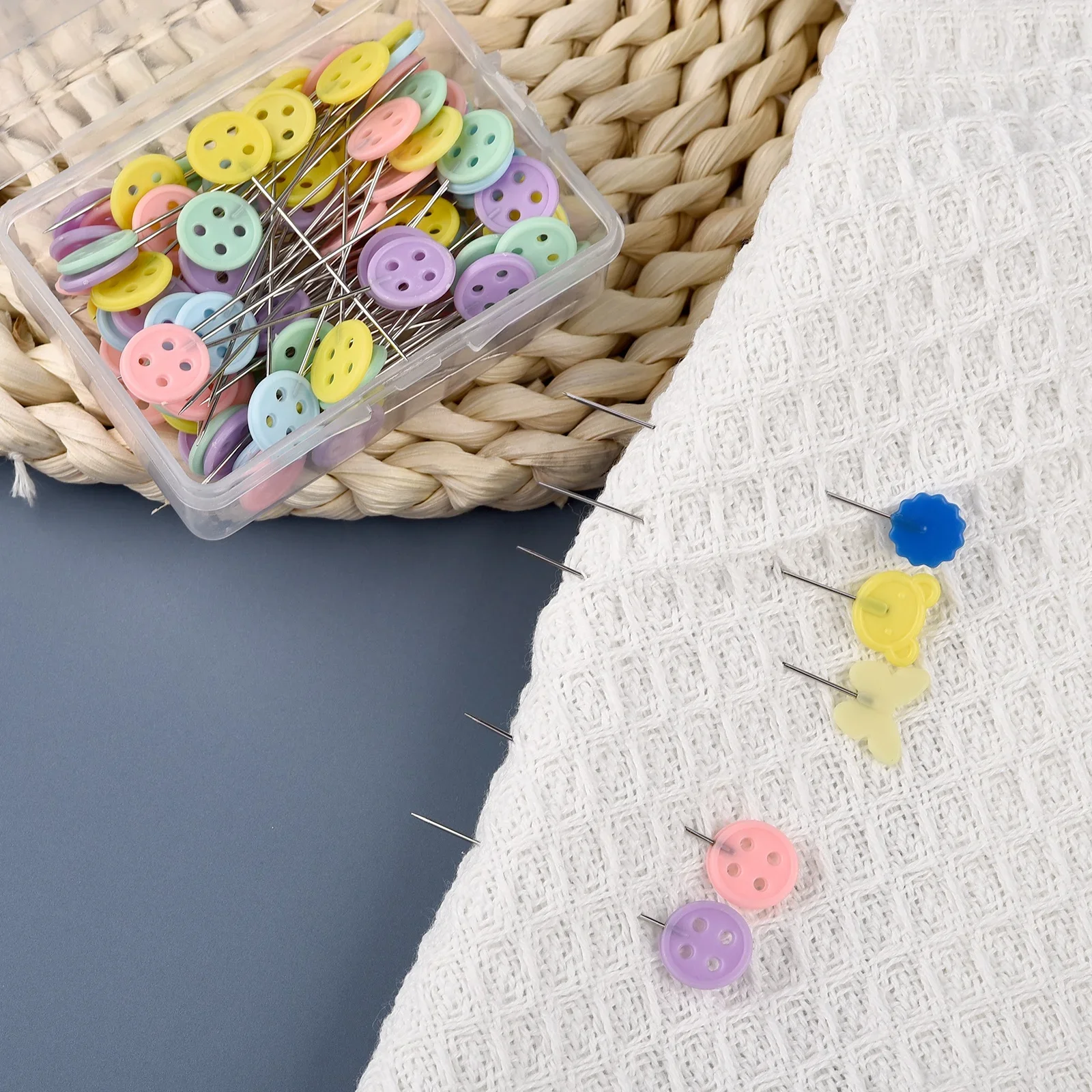 

Dressmaking Pins Embroidery Patchwork Tools Fixed Pin Button Pin Patchwork Pin for Sewing Positioning and DIY 50pcs/100pcs Box