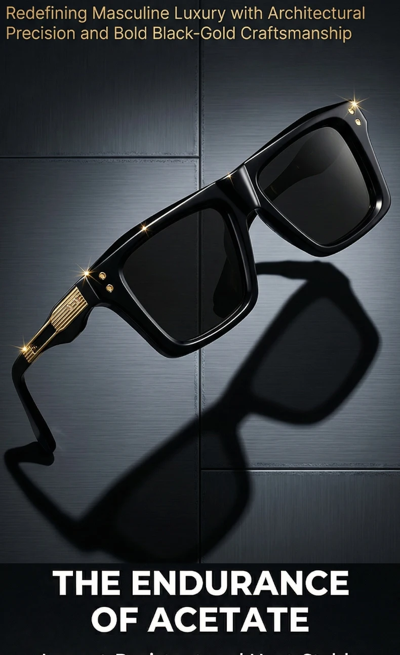 Klassische Steampunk Quadratische Sonnenbrille für Herren 2026 Luxusmarke Mode Outdoor Punk Sonnenbrillen für Männer Retro Fahrbrillen – Detail 3