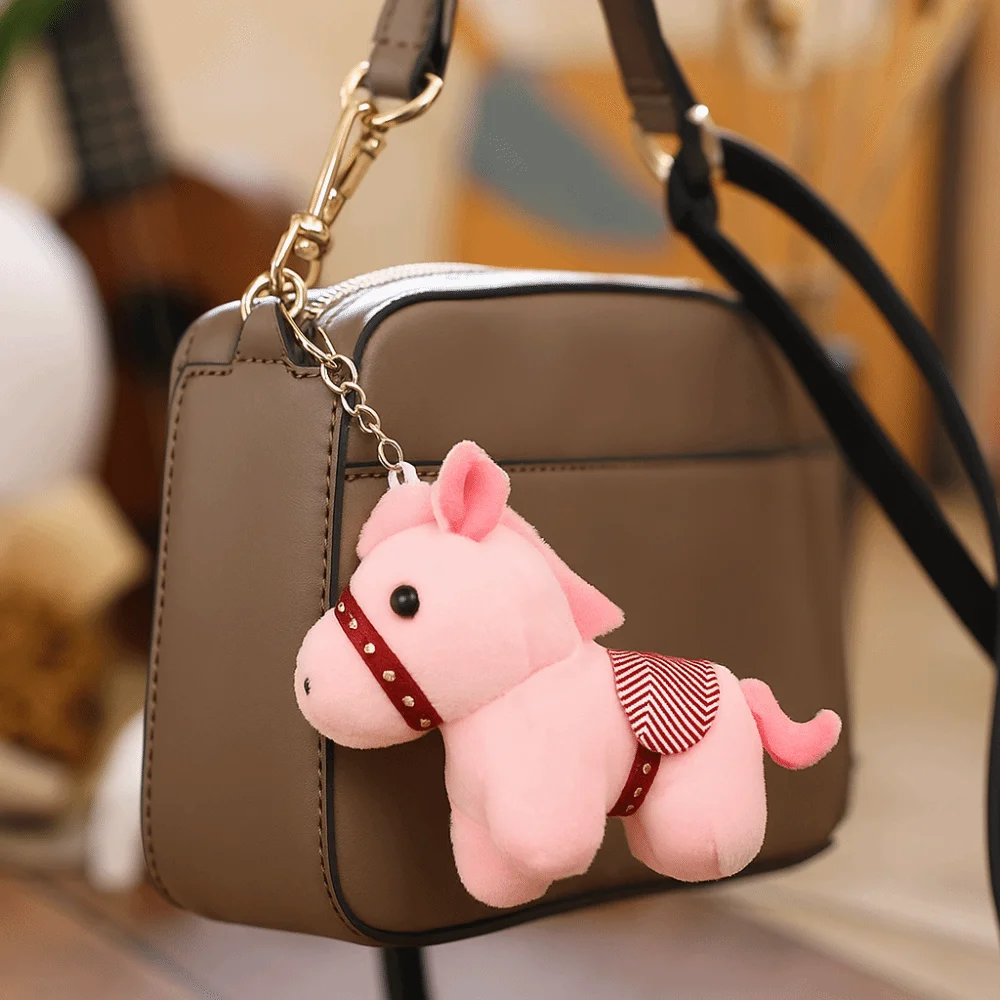 

Cartoon Pony Pendant Mascot Doll Chinese Style Plush Horse Keychain Steed Doll Backpack Pendant Zodiac Pony Figurine