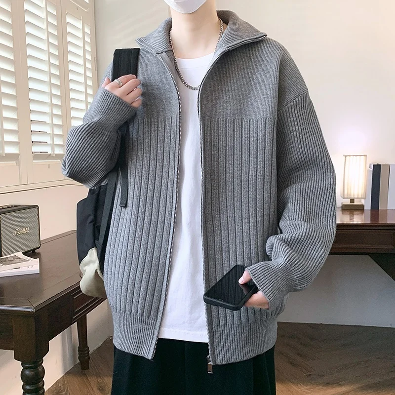 

High-End Casual Knitted Cardigan Jaet Men's Spring Autumn New Sweater Jaet Color Blo Advanced Spring Faion