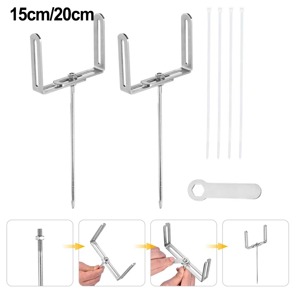 Iron Downpipe Bracket Adjustable Downpipe For Rainwater System Secure Downpipe Holder Adjustable Width 7.7-13cm
