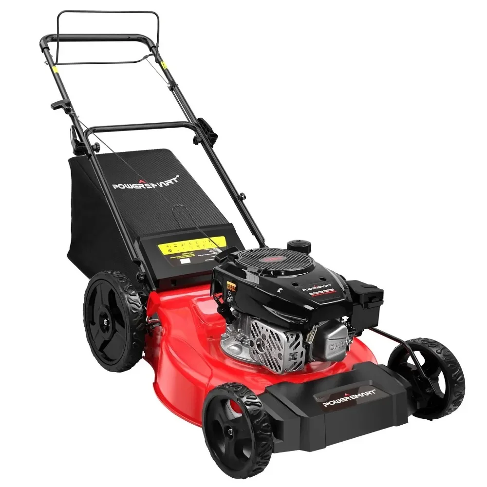 21-Inch Gas Self Propelled Mower 170cc 4-Cycle Engine 3-in-1 Mower 6-Position Height Adjustment Make Cutting Quickly and Easily