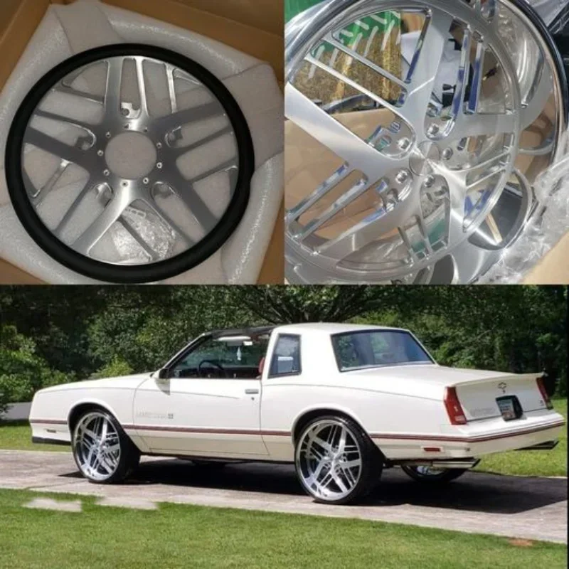 Customized Alloy Rimscolor 2 Piece Forged Wheels 19 20 21 22 Inch Wheel Gold Polished Chrome Concave 2 Piece Forged Wheels Rims