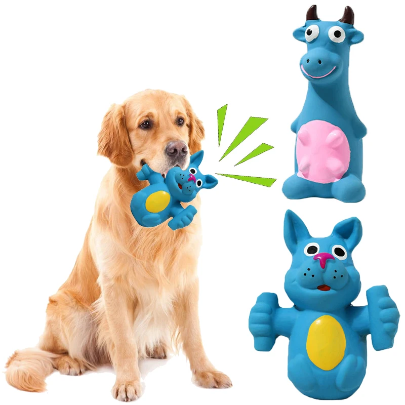 

Dog Chew Toy Latex Dog Cow Shape Pet Squeaky Toys For Small Medium Large Dogs Teeth Cleaning Dog Puppy Sound Toy Pet Supplies