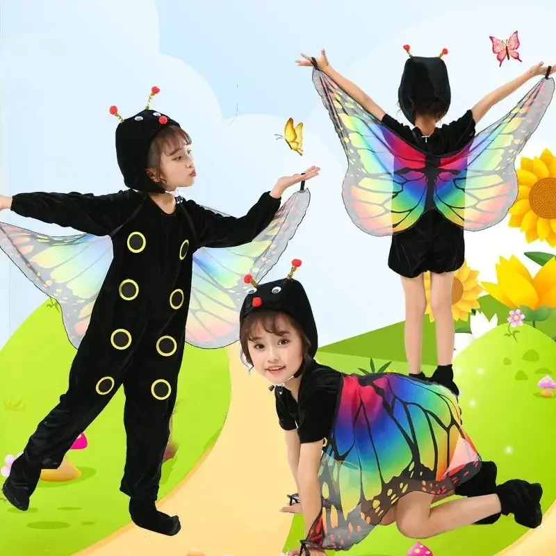 NewNew الأطفال بانتوم كاتربيلر المرحلة فراشة الاطفال تأثيري حلي صبي وفتاة كاتربيلر في فراشة Suits2025