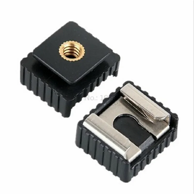 Metal Flash Hot Shoe Mount Adapter to 1/4" Screw Thread For Studio Light Stand Tripod Camera Accessories