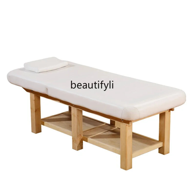 

Solid Wood Facial Bed Beauty Salon Special Massage Massage Couch Constant Temperature Heating Physiotherapy Bed