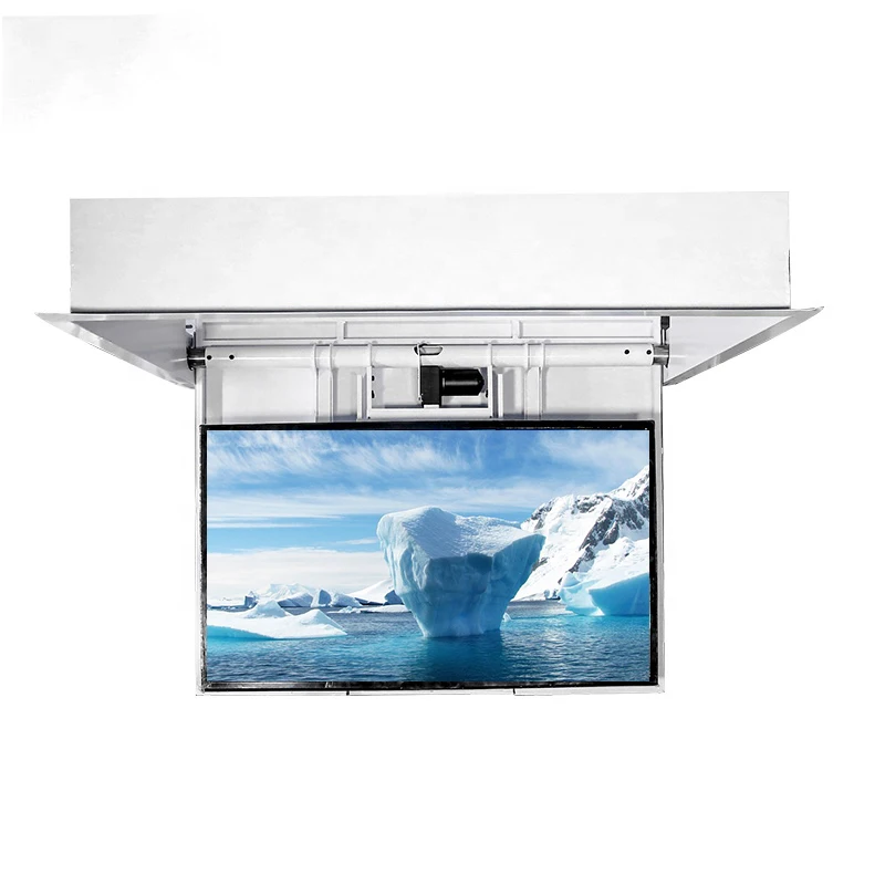 Motorized Flip Down Foldable Remote Control TV Ceiling Mount Adjustment Motorized Tv Ceiling Lift Mounted for Hidden