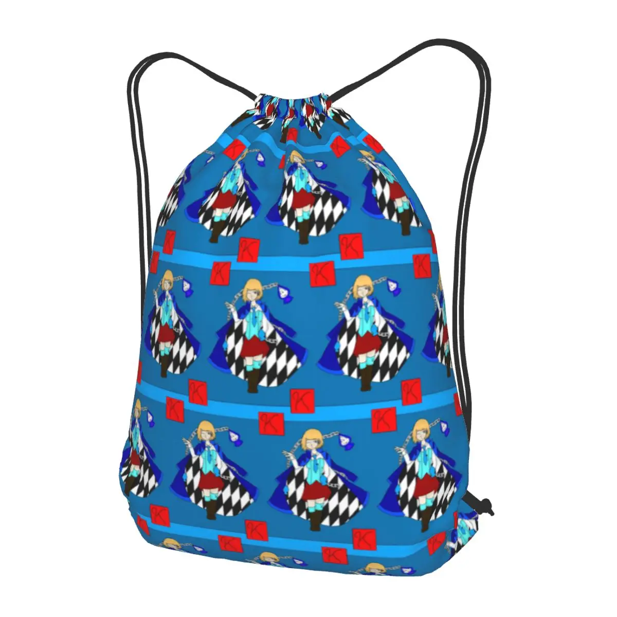 

NYO Cardverse America Backpacks Portable Drawstring Bundle Pocket Storage Bag Book Bags for Man Woman Students