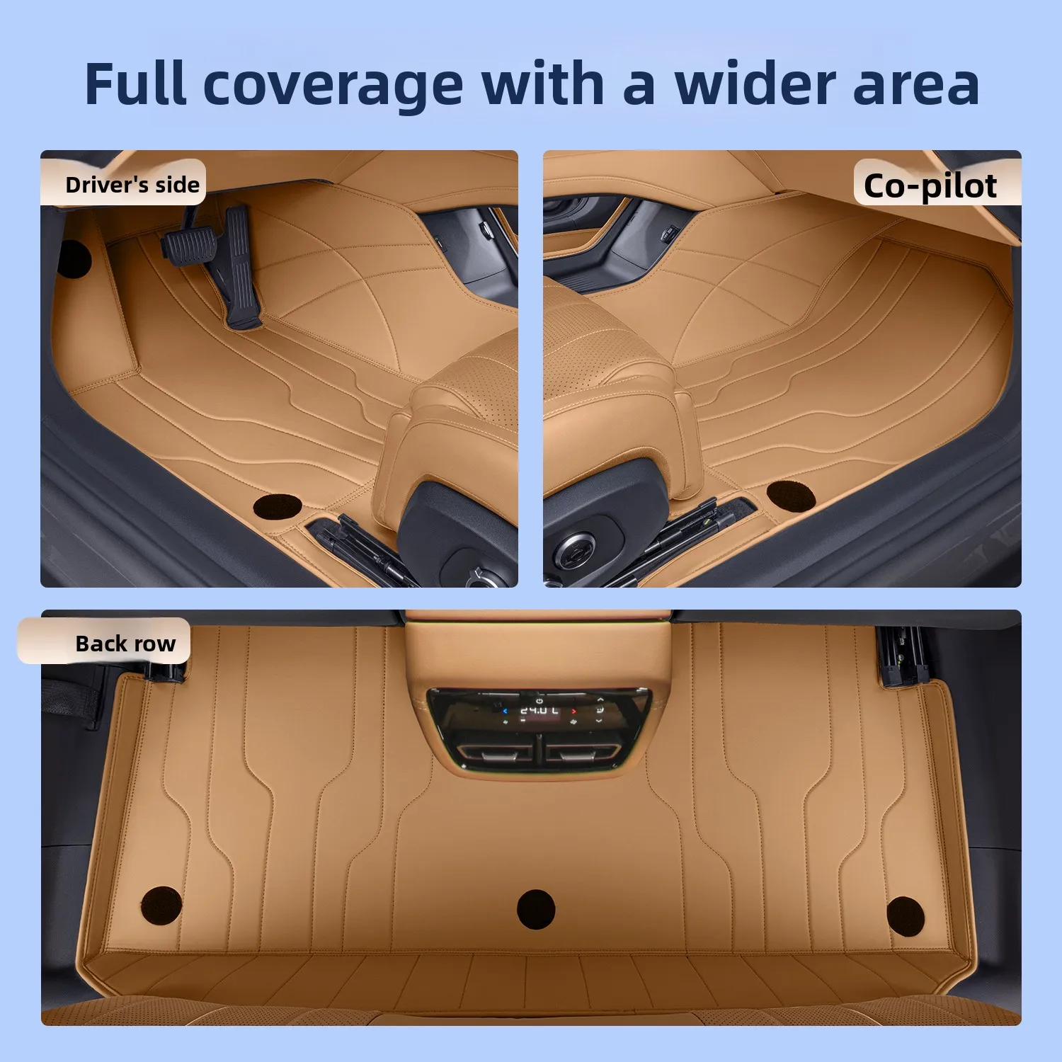 For Mazda EZ6 2025 Car Floor Mats Full-Coverage Eco-Friendly Leather Waterproof and Dirt-Resistant Foot Carpet Accessories detail image 3